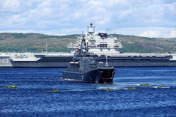Severomorsk Rusya Temmuz 2017 Gösteri Büyük Ölçekli Saldırı Savaş Gemisi — Stok fotoğraf