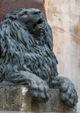 Venice, İtalya - 27 Nisan 2017: Daniele Manin Basilica San Marco Venedik, İtalya inci Kuzey tarafındaki Türbesi.