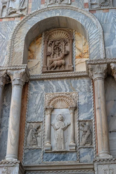 Architectural Detail Bas Relief Basilica San Marco Venice Italy Basilica — Stock Photo, Image