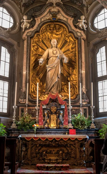 Milan Italië Mei 2018 Interieur Van Kerk Van Sant Ambrogio — Stockfoto