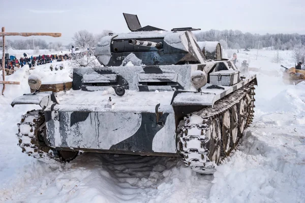 Krasnoye Selo São Petersburgo Rússia Janeiro 2019 Reconstrução Histórica Militar — Fotografia de Stock