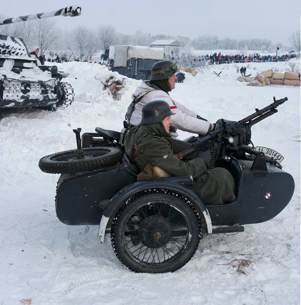 Krasnoje Selo Petersburg Rosja Stycznia 2019 Wojskowy Historycznej Rekonstrukcji Bitwa — Zdjęcie stockowe