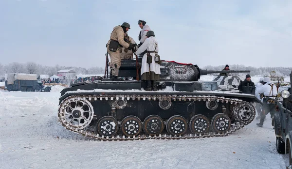 Krasnoye Selo Petersburg Russia January 2019 Military Historical Reconstruction Battle — Stock Photo, Image