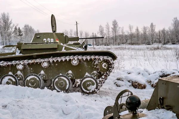 Krasnoye Selo Petrohrad Rusko Ledna 2019 Vojenská Historická Rekonstrukce Bitva — Stock fotografie