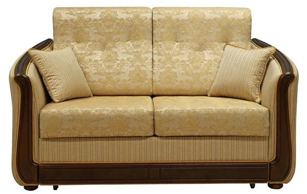 Sofa isoleret på hvid baggrund. Herunder klipningssti - Stock-foto