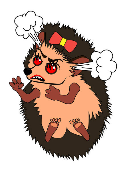 The evil hedgehog with fire in the eyes