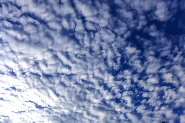 Textura Modré Oblohy Cloudem Slunečný Den — Stock fotografie