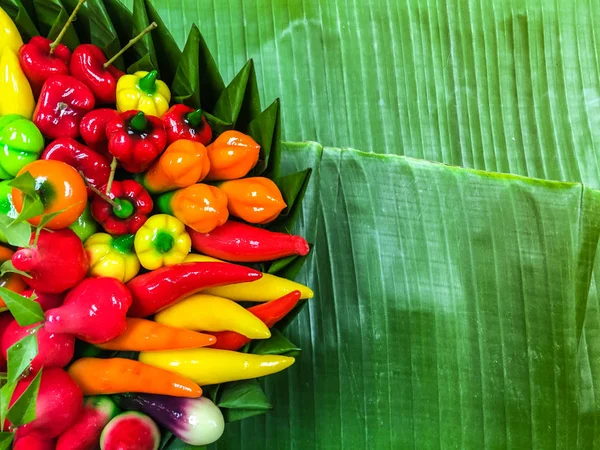 Meyve şeklinde Mung fasulye muzlu jöle içinde bırakır, Tay tarzında tatlılar