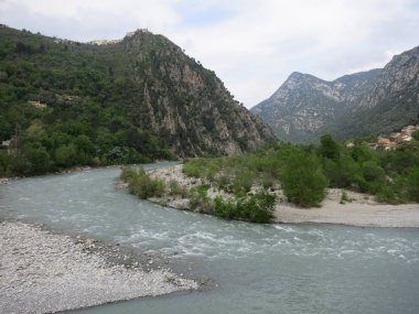 Bonson köyü. Alpes-Provence-Cote-d'Azur. Fransa.