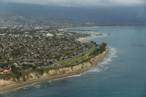 Aerial Helicopter Shot Santa Barbara — Stock Photo, Image
