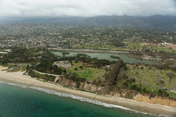 Luchtfoto Helikopter Schot Van Santa Barbara — Stockfoto