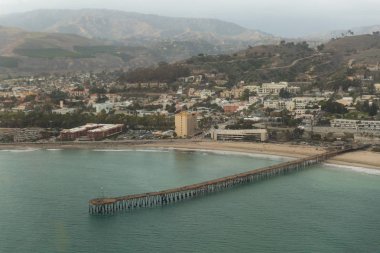 Aerial helicopter shot of Ventura clipart