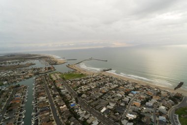 Aerial helicopter shot of Ventura clipart