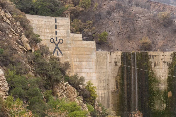 Abandonada Obsoleta Barragem Matilija Edifícios Exteriores Ojai Califórnia — Fotografia de Stock