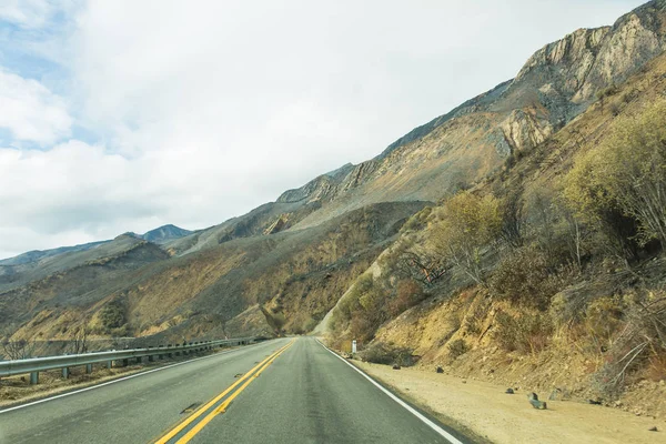 Landschap Beschadigd Door Thomas Fire Langs Highway Ojai Californië — Stockfoto