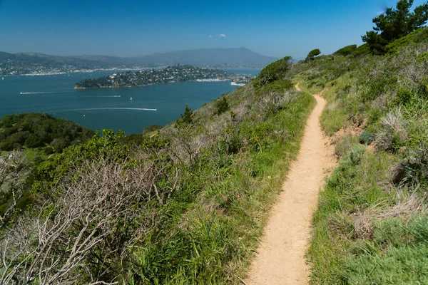 Wide Sweeping View Tiburon Marin Headlands Surrounding Bay Seen High — Stock Photo, Image