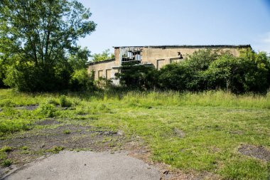 Hasarlı iç büyük tren cezaevi ve şehir dışında New York'ta depo yangın