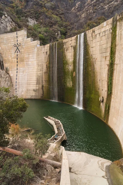 Abandonada Obsoleta Barragem Matilija Edifícios Exteriores Ojai Califórnia — Fotografia de Stock