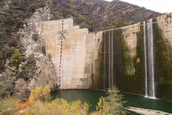 Abandonada Obsoleta Barragem Matilija Edifícios Exteriores Ojai Califórnia — Fotografia de Stock