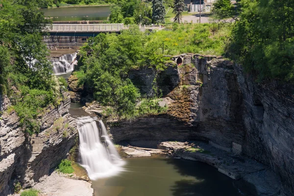 Vacker Sommar Vattenfall Regionen Finger Lakes New York Nära Ithaca — Stockfoto