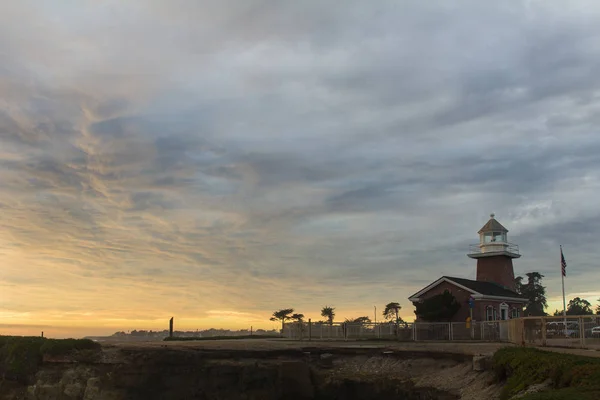 Bâtiment Musée Surf Santa Cruz Lors Coucher Soleil Coloré — Photo