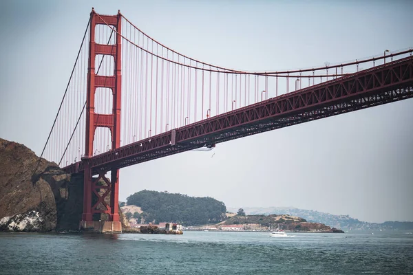 Golden Gate Bridge San Francisco Par Une Journée Été Brumeuse — Photo