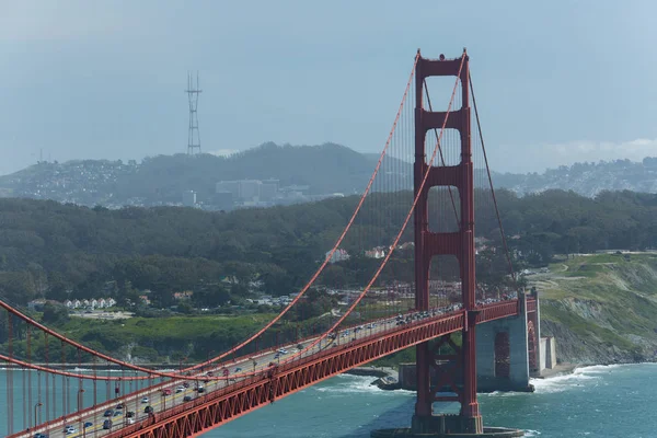 Golden Gate Bridge San Francisco California Sunny Spring Day — Stock Photo, Image