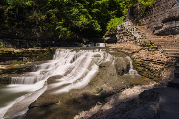 Mooie Zomerse Waterval Finger Lakes Regio Van New York Buurt — Stockfoto