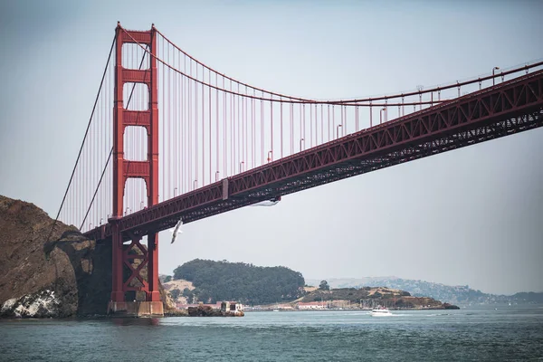 Puente Golden Gate San Francisco Día Nublado Verano Sin Nubes — Foto de Stock