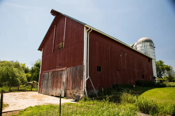 Gårdsbygninger Solen Landsbygda Nord New York – stockfoto