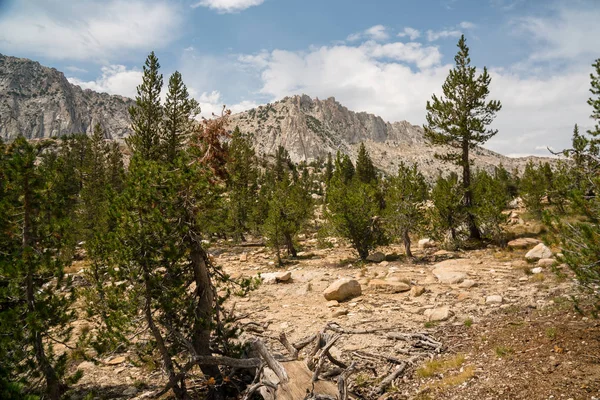 Larges Vallées Granit Sous Ciel Orageux Dans Sierra Nevada Californie — Photo
