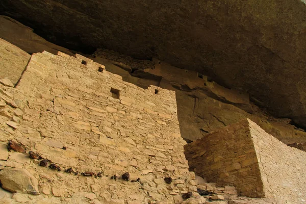 Budovy Ruiny Starověké Pueblo Cliff City Mesa Verde Coloradu — Stock fotografie