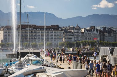 Geneva Gölü bir yaz gününde