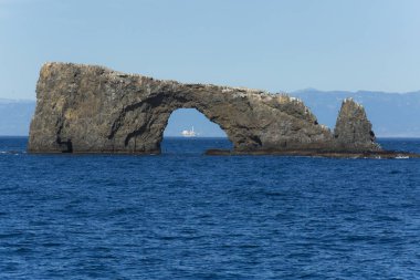 Güney Kaliforniya kıyılarında Kanal Adaları manzarası