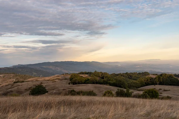 Tramonto Sulla Silicon Valley Visto Dall Alto Del Monte Bello — Foto Stock