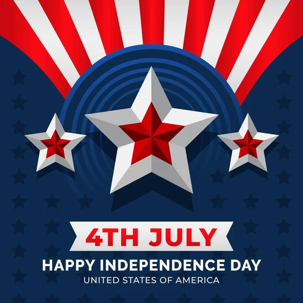 Dia Independência Dos Eua Julho Dia Independência Americana Ilustração Vetorial —  Vetores de Stock