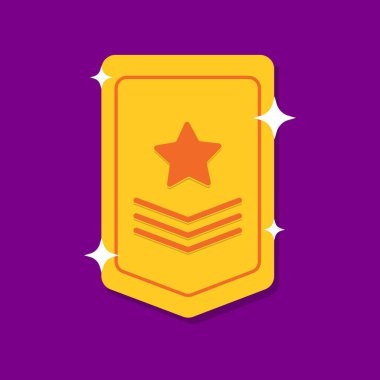 İhlal edilen arkaplanda altın yıldız rozeti