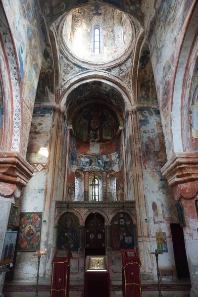 Gelati Monastery Kostel Ikonostas Starobylé Fresky Svatých — Stock fotografie