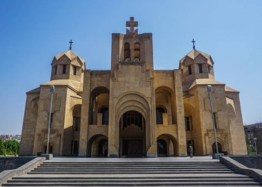 Erivan Aziz Gregory ışığı katedral ortak önden görünümü