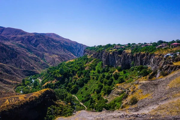 Garni Ναό Που Είναι Μαγευτικό Τοπίο Θέα Του Στο Φαράγγι — Φωτογραφία Αρχείου