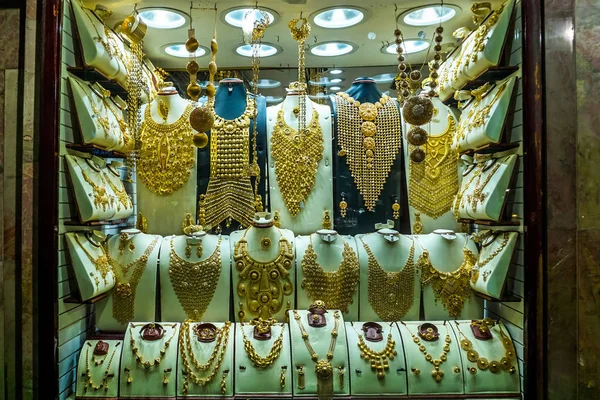 Dubai Gold Souk Jewelry Decoration Ornament at a Shop Showcase