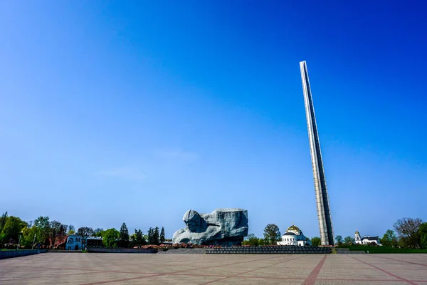 Берестейська Фортеця Герой Комплекс Shtyk Обеліск Пам Ятник Voin Znamya — стокове фото