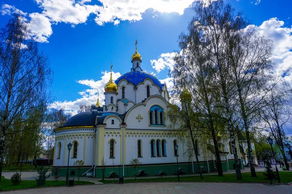 Widok Tyłu Mińsk Saint Elisabeth Convent Tle Malowniczych Błękitne Niebo — Zdjęcie stockowe