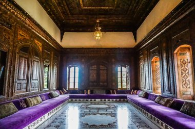 Beiteddine Palace pitoresk ahşap iç oturma Konuk odası