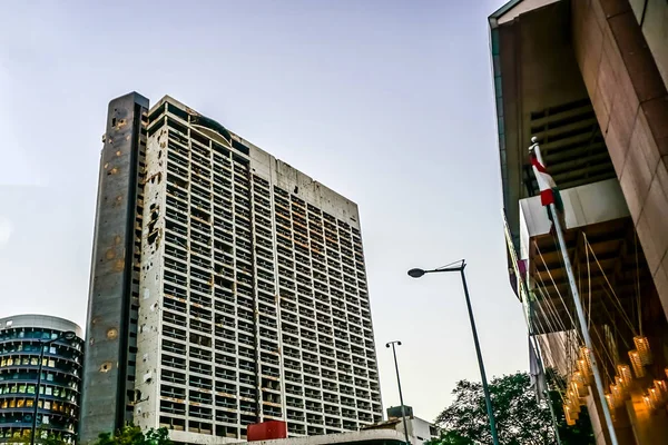 Бейрут Чудові Зруйнований Highrise Будівлі Досвіду Громадянська Війна Лівані — стокове фото