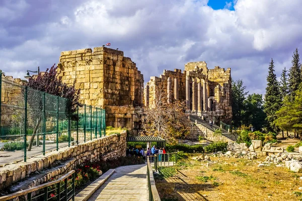 Baalbek Marco Histórico Templo Baco Deus Romano Vinho Entrada — Fotografia de Stock