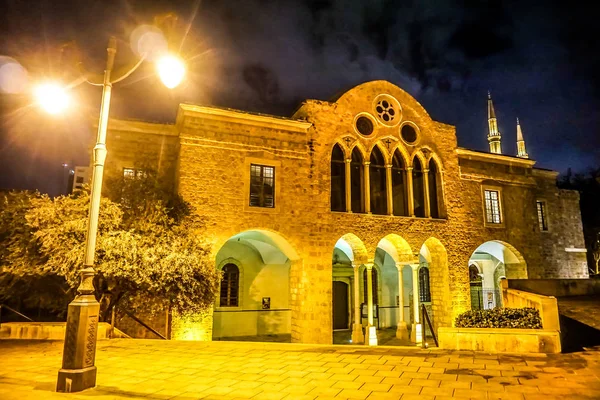 Beirut Saint George Greek Orthodox Cathedral at Night