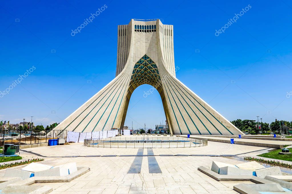 Tehran Borj-e Azadi Shahyad Tower Square Front View Point