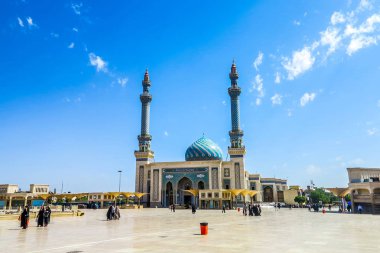 Qom Imam Hassan Asgari Mosque Square Daylight Side View Point clipart