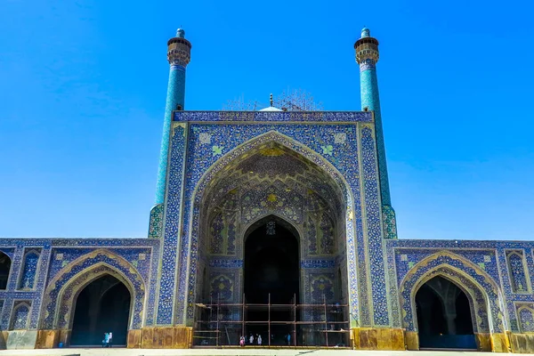 Isfahan Masjed Jadid Abbasi Shah Gran Mezquita Real Principal Portal — Foto de Stock